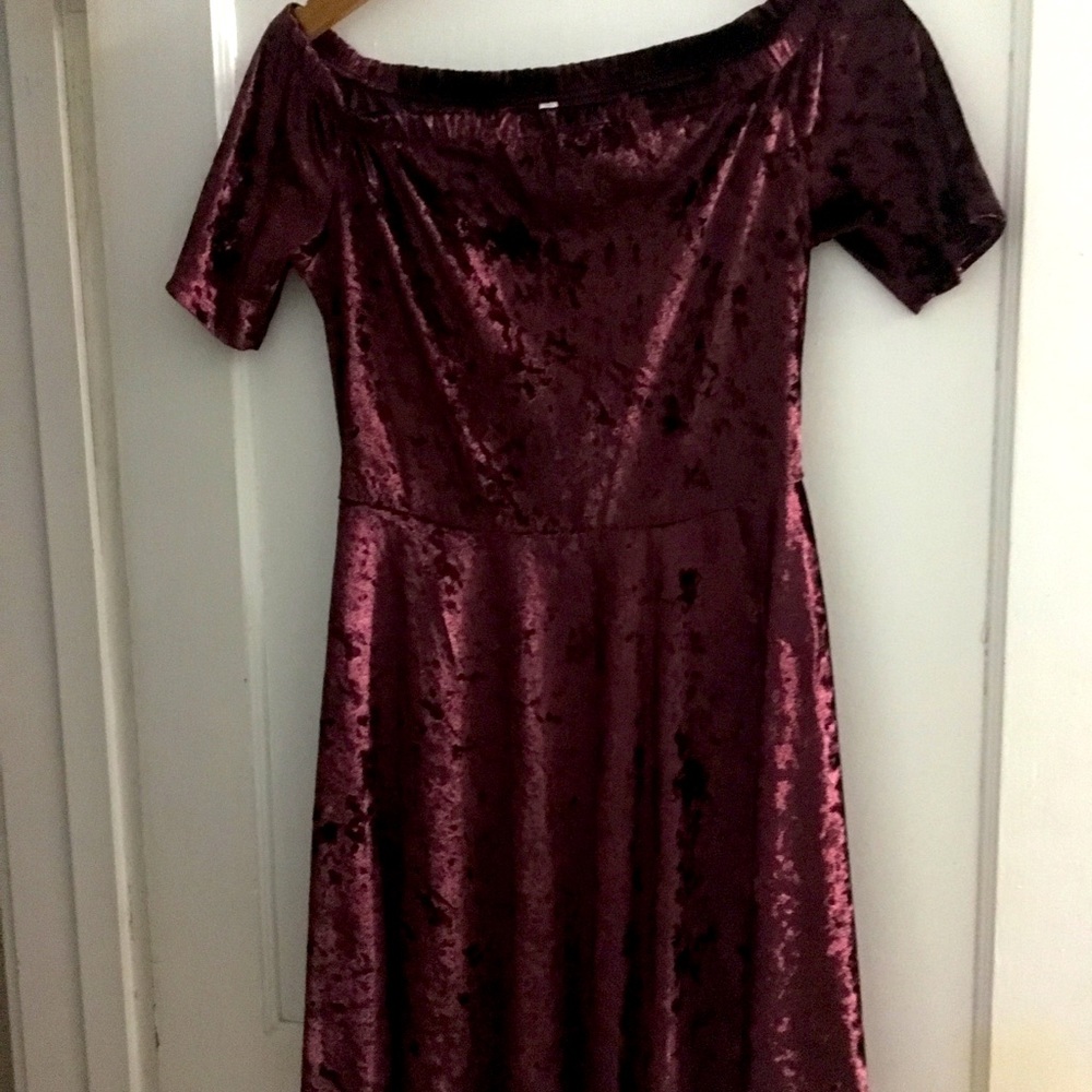 Velvet skater skirt dress